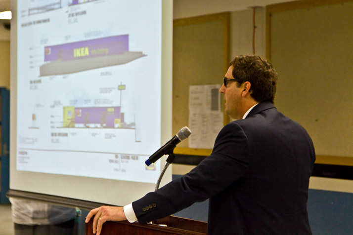 John Duggan used a visual of the 350,000 square foot IKEA being build in Merriam as a size comparison for Mission Chateau.