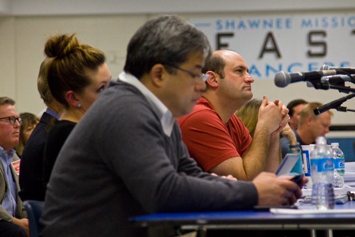 Gregory Wolf, in red, was again the lone commissioner to vote against the proposal, expressing concerns about the disenfranchisement of neighbors to the south of the property.