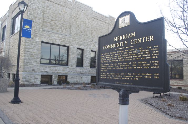 The original community center building dates to 1911 and was the first school in Merriam.