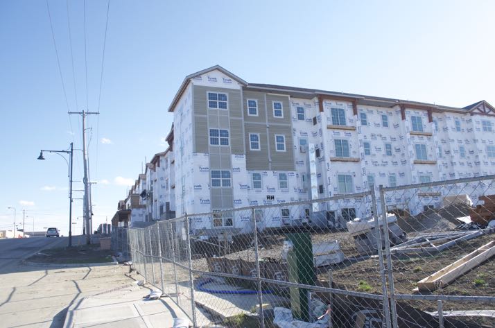 The Welstone senior apartments across from the post office on Broadmoor may be the closest to completion.