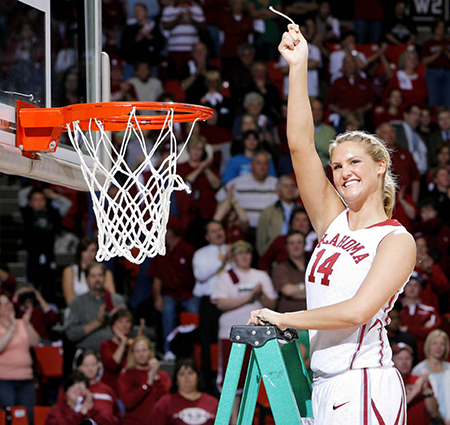 Lauren Lawrence was part of two Final Four teams at the University of Oklahoma. Photo via SoonerSports.com.