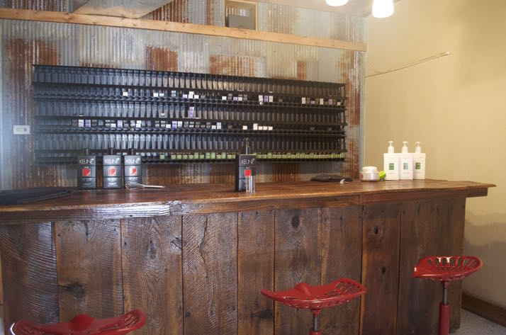 The color bar made from old barn wood sparked the renovation.