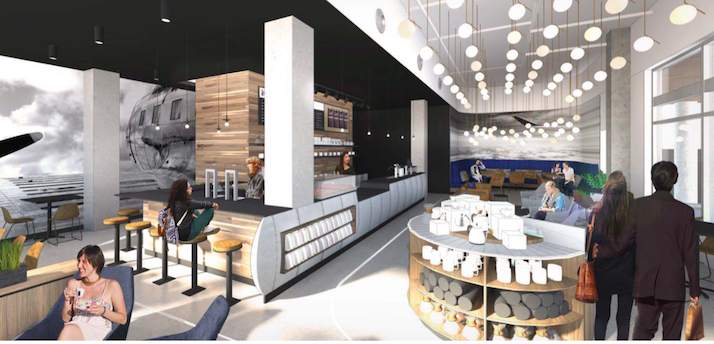 The Roasterie cafe planned for Woodside Village will include seating for 24 on a covered patio.