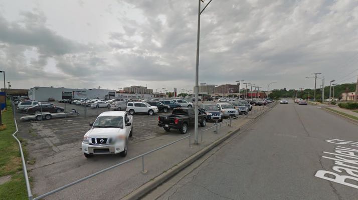 The same corner before redevelopment.