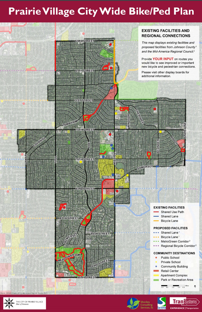 Prairie Ridge Map Prairie Village gathering community input for development of biking ...