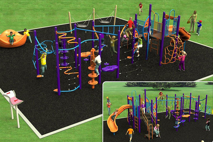 A rendering of the new Quail Creek playground.