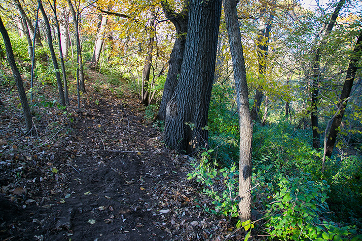 Crews have started finalizing the new singletrack trail at Nall Park in Roeland Park.