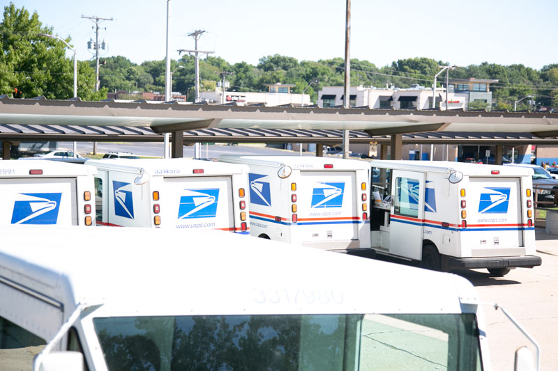 USPS mail trucks