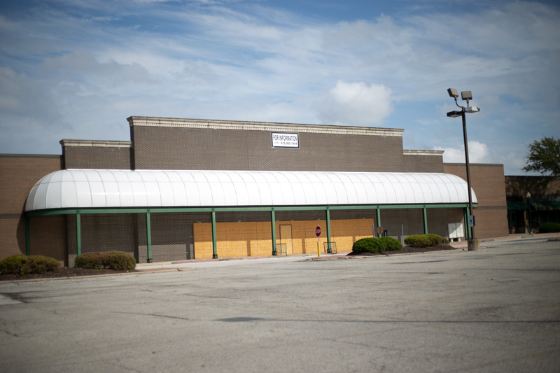 Exterior of former DIllon's grocery store. File photo.