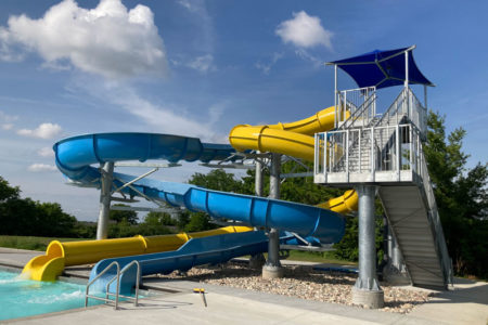 Roeland Park aquatic center slides