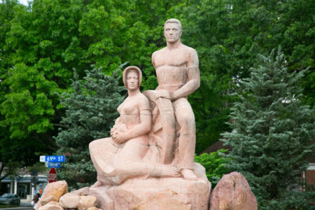 Homesteaders sculpture PV