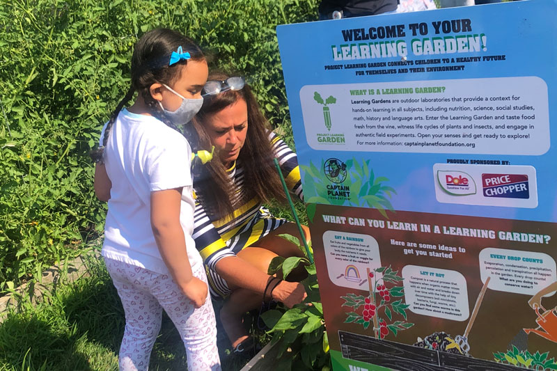 SuperintendentMichelle Hubbard gardening