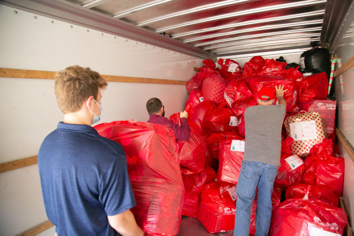 St. Ann red bag truck 