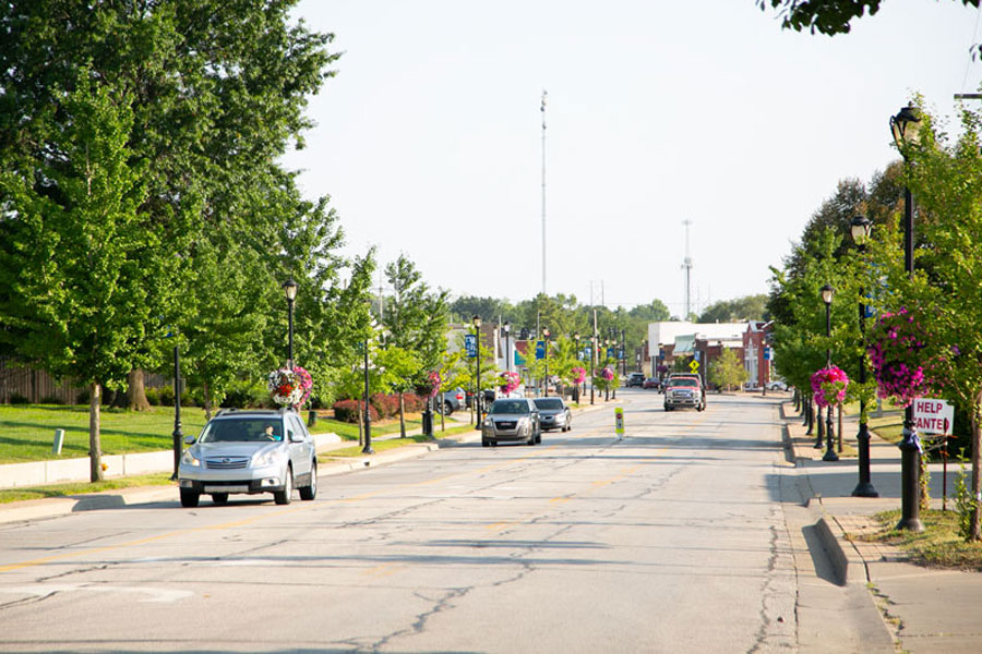 Merriam Drive in downtown Merriam