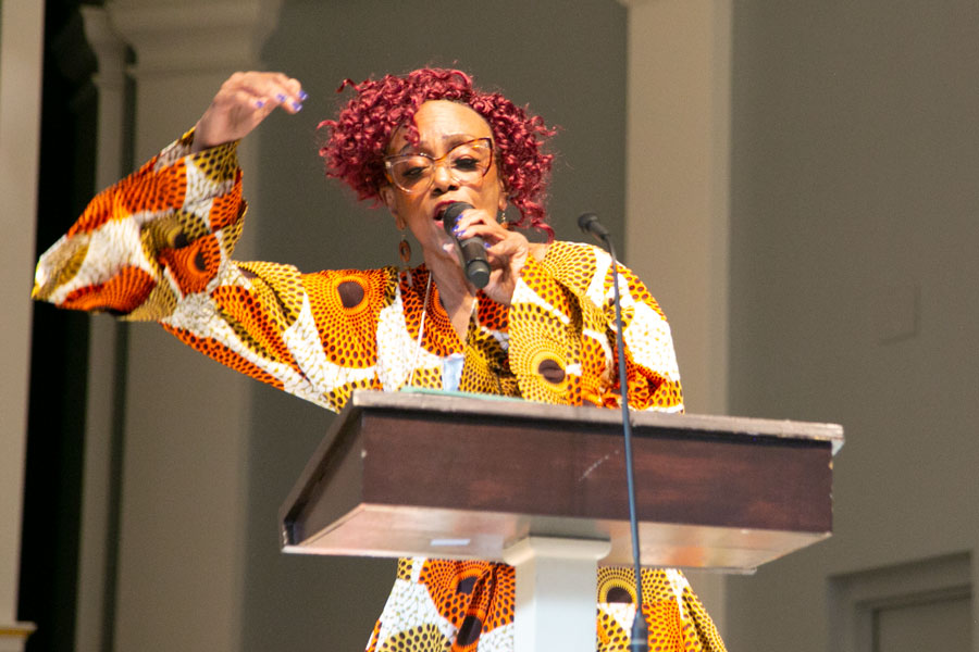 Ruby Kirkwood performs at Prairie Village event