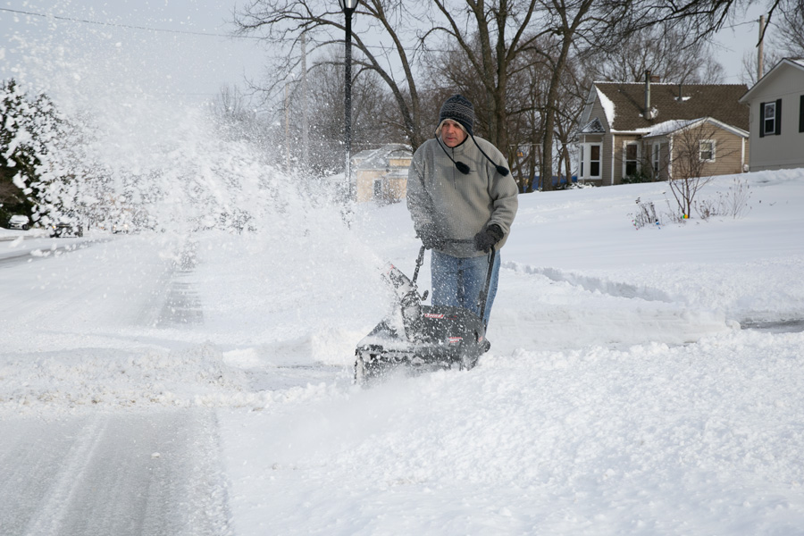 A snow storm in Johnson County.