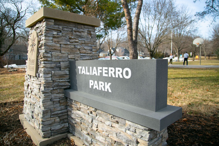 Taliaferro Park sign