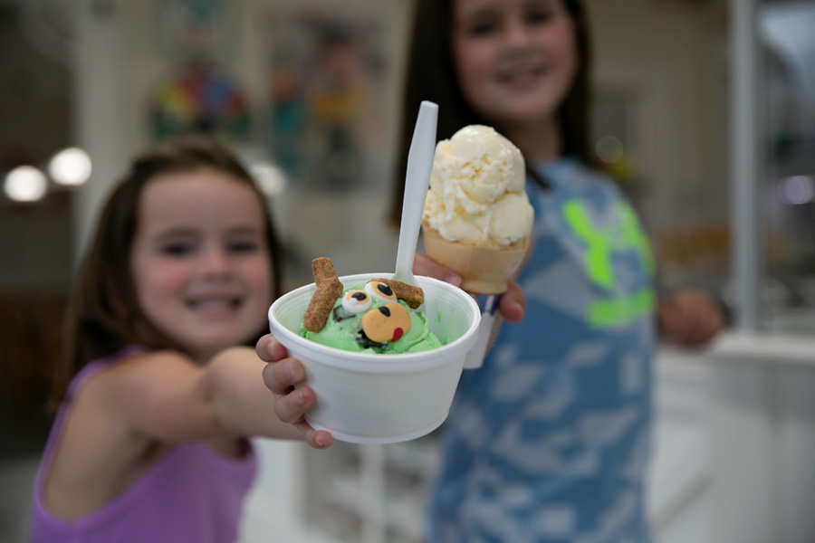Some ice cream flavors at Pop's Sweet Shop in Johnson County.
