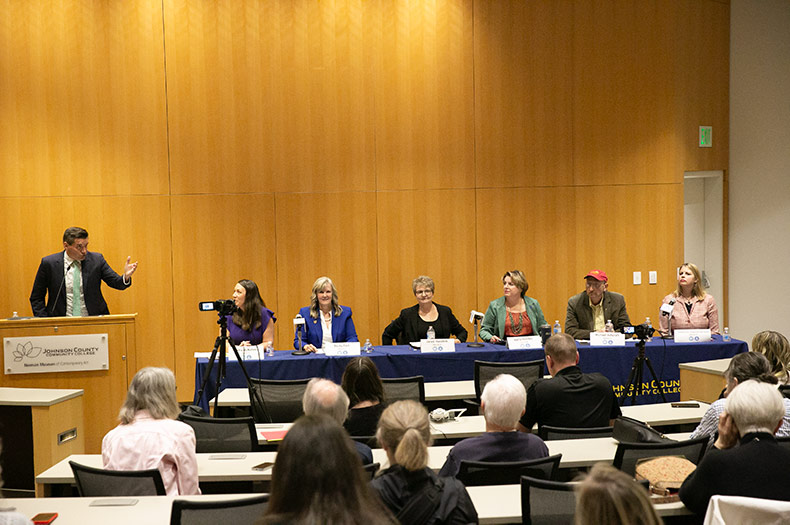 Six candidates are running for three seats in the Nov. 8 election for Johnson County commission.