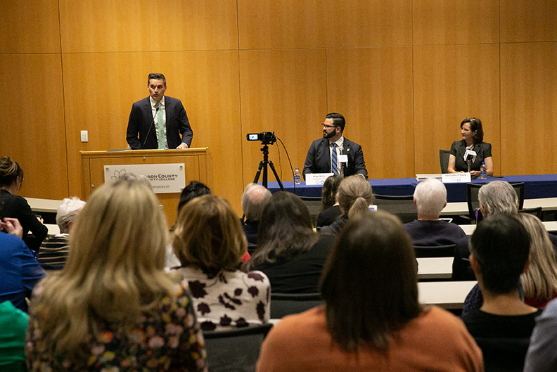 A candidate forum for Johnson County Chair hosted Oct. 4.