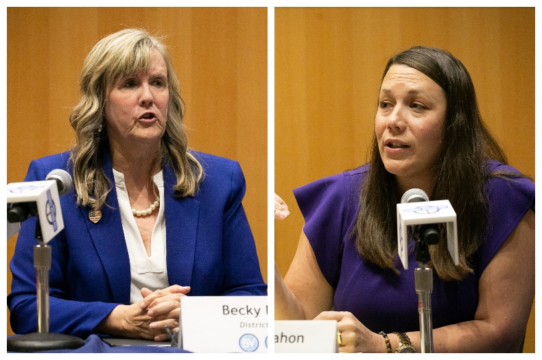 Johnson County Commission candidates participate in a forum hosted by the post. 