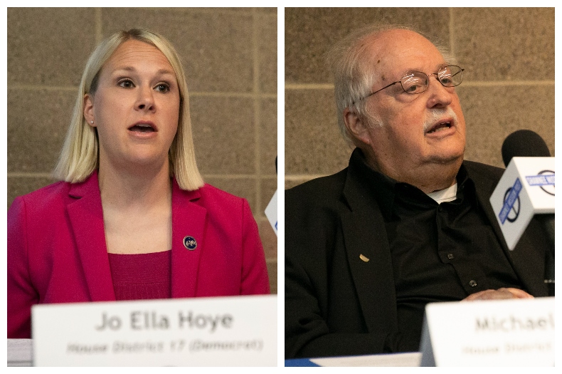 Kansas House candidates participating in a forum. 
