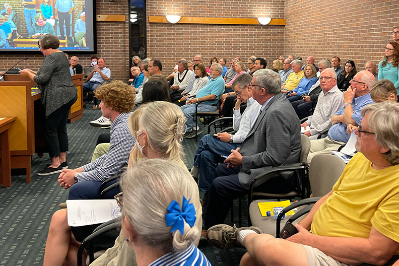 Prairie Village residents opposed to housing recommendations pack City Hall.