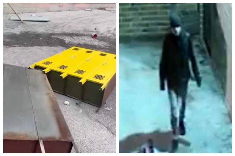 A security camera caught the image of one suspect outside a Jefferson's in Lenexa.