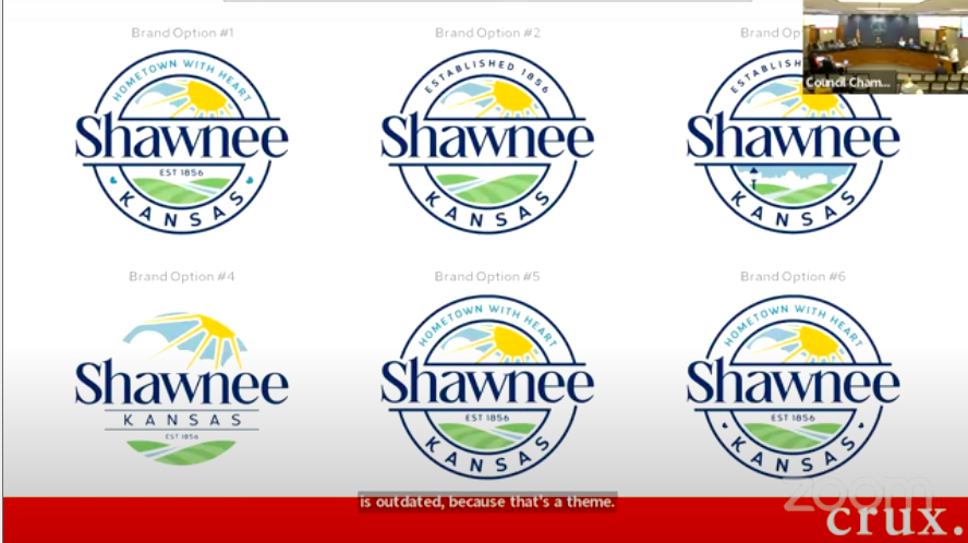 Six options were presented to the Shawnee City Council as part of the rebranding process. Option five was ultimately adopted with some modifications, but many council members supported options three and four as well. 
