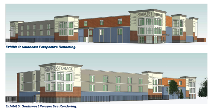 Plans for a new self-storage facility in the Lenexa Point retail center show a three-story, 118,560-square-foot building with almost 700 units.