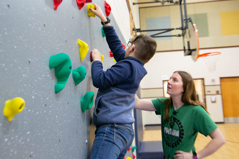 Shawnee Mission climbing wall