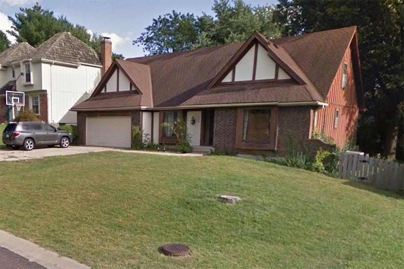 The home of an Overland Park couple who kept a corpse for six years.
