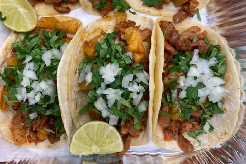 The Corner Lalo's Kitchen closes, above is their al pastor tacos