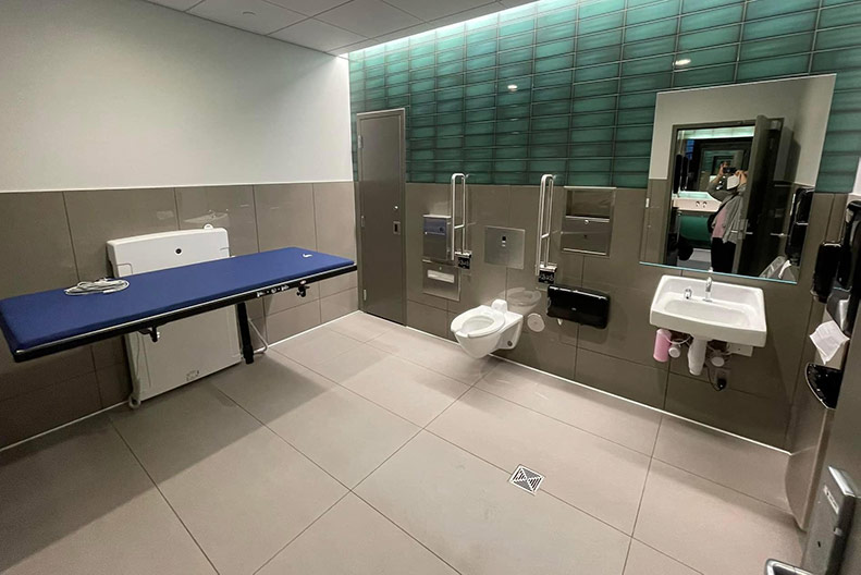 Olivia Bloomfield restrooms KCI