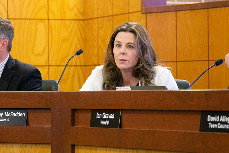 Councilmember Courtney McFadden voted against the Prairie Village community center step taken on Monday.