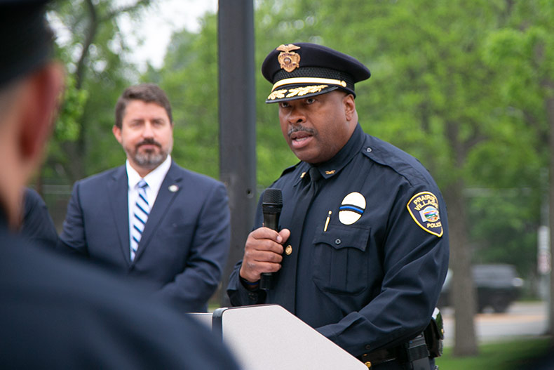 Prairie Village Police Chief Byron Roberson in May 2023. 