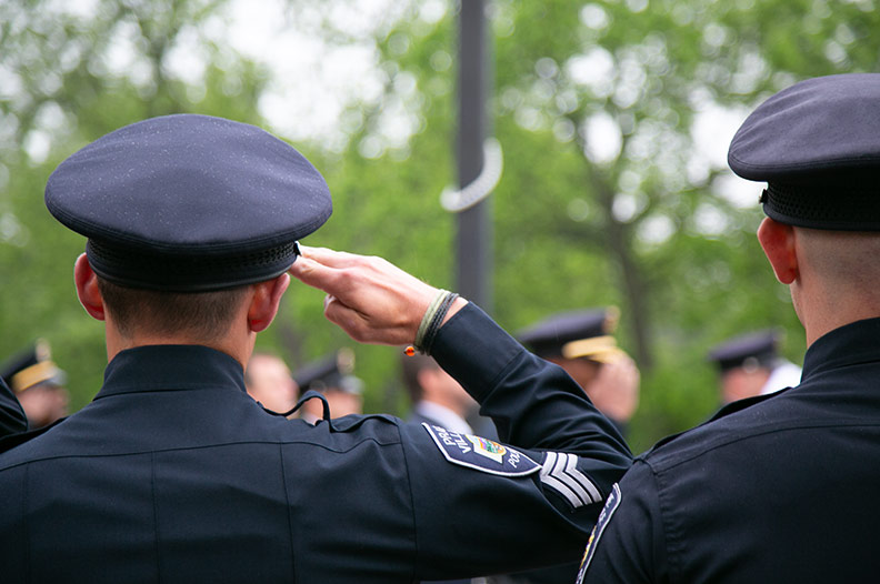 Prairie Village police officers in 2023. 