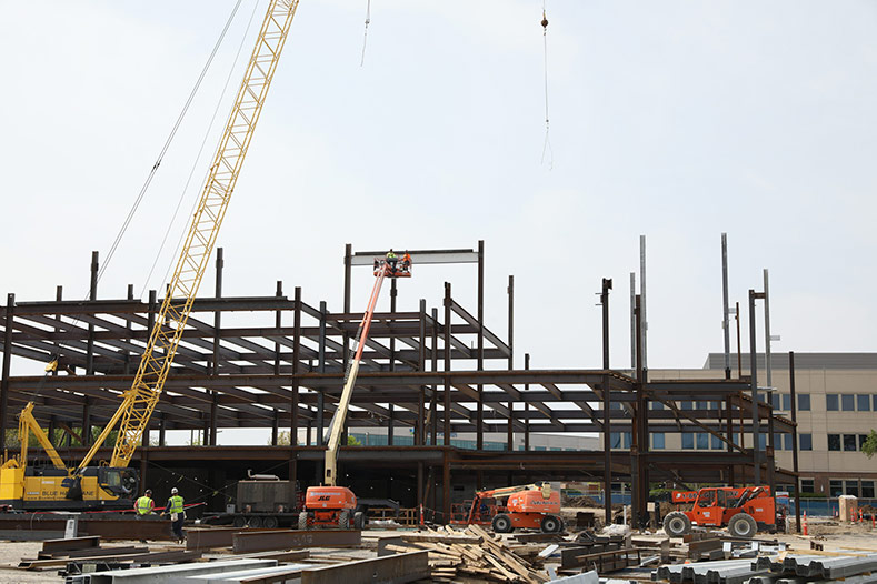 AdventHealth Cancer Center skeletal structure.