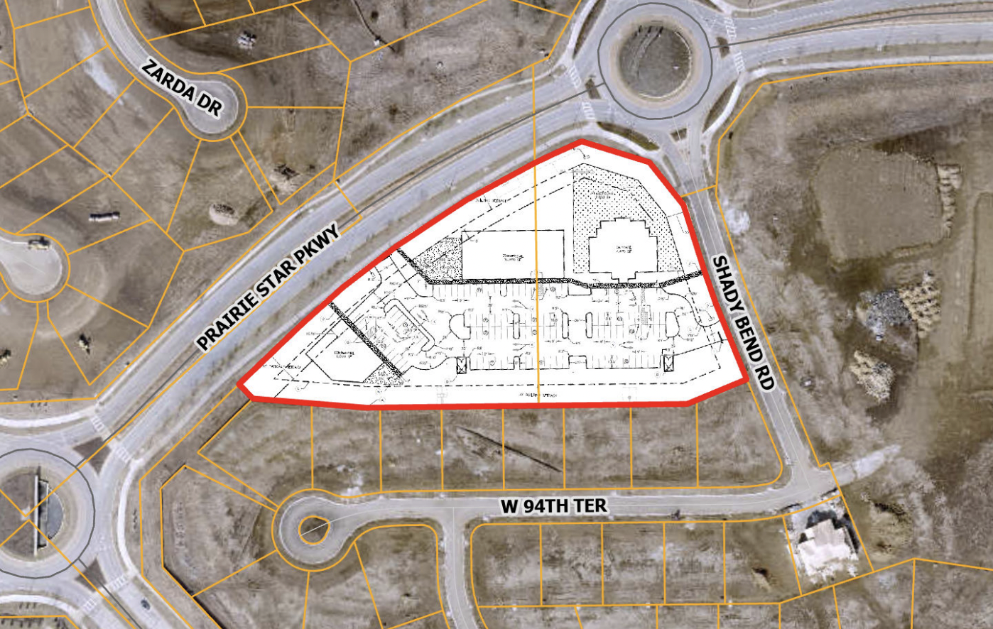 A developer plans to add three commercial buildings to west Lenexa around Prairie Star Parkway and Shady Bend Road. The proposed development is called Canyon Creek Commercial.