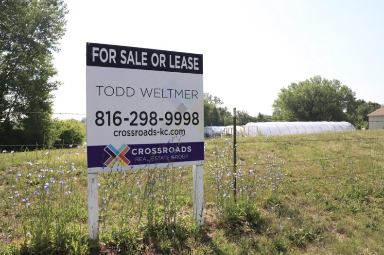 The property at 5095 Old K-7 Road in west Shawnee could become a multifamily housing development with townhomes and apartments. It sits directly across the street from the Estates of Highland Ridge neighborhood.
