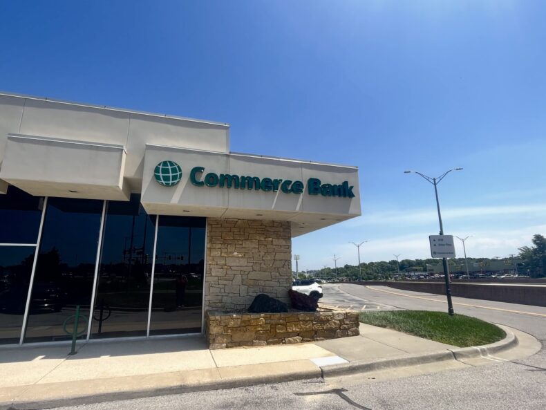 The Commerce Bank branch at 11000 Shawnee Mission Pkwy on the edge of downtown Shawnee is closing its doors in August. It's unclear if this move is permanent or temporary.