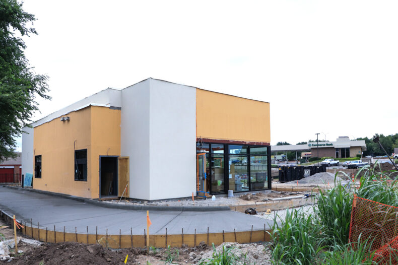 Construction is getting along at the future Popeyes restaurant location in downtown Shawnee. When it will open is unclear, but it marks a redevelopment of a now-vacant former gas station site just north of Shawnee Mission Parkway.