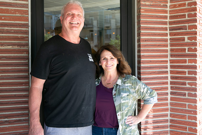 Lil' Dudes Mission owner Kelly Dehnert and her husband Jeff.