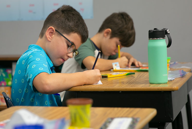 Students at Mill Creek Elementary in the Shawnee Mission School District.