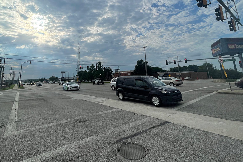 The Shawnee Mission Parkway construction will cause lane closures at the Antioch Road intersection.