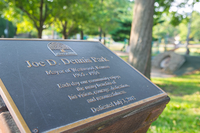 Westwood is asking a judge to determine whether a state law applies to the sale of Joe D. Dennis Park. Above, Joe D. Dennis Park. File photo.