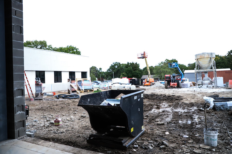 Overland Park works on its reconstruction of Fire Station #41 near Conser and 75th Street.