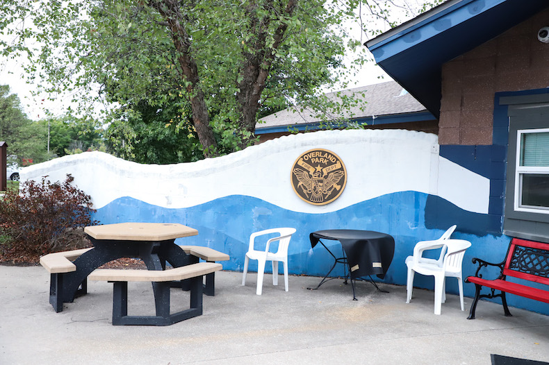 While Overland Park rebuilds Fire Station #41 near Conser and 75th Street, a temporary crew is working out of the old Marty Pool house.
