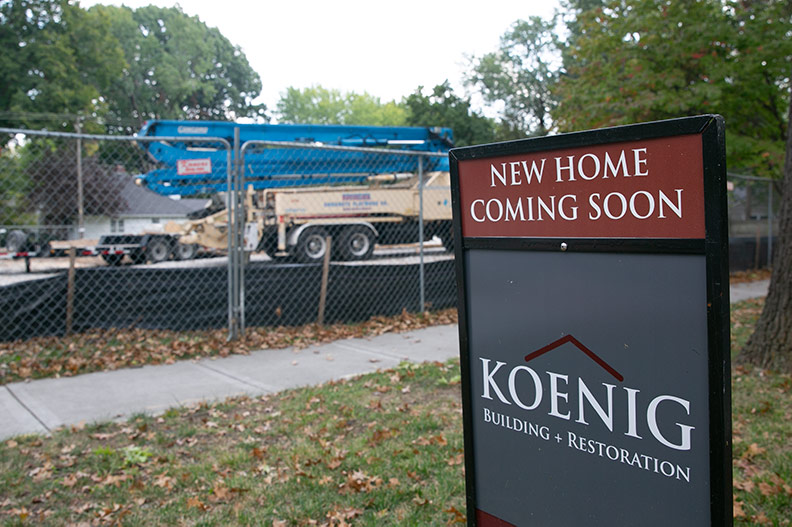 A teardown-rebuild site in Prairie Village.