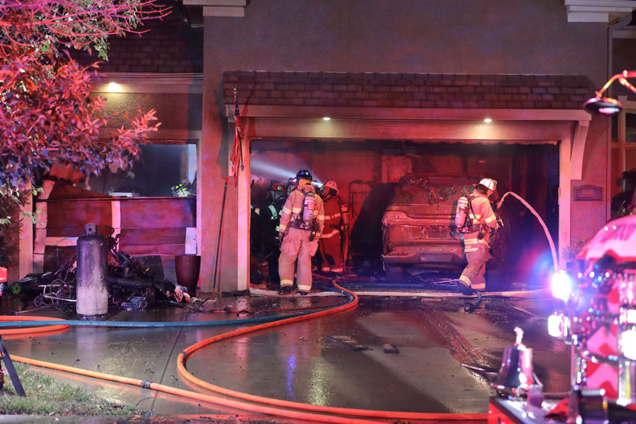 Fire severely damages home's garage in south Overland Park, nobody injured